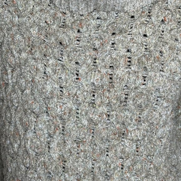 Knit Cowl Neck Super Soft Grey Long Sleeve Ribbed Hem Cuffs Top Pullover - Picture 6 of 12